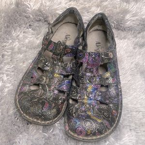 Alegria Black & Multi Colored Shoe Size 10 Excellent Condition